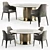 Aragorn Flora Large: Elegant Dining Set 3D model small image 1