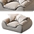 Elegant ILARIA Armchair: Stylish Comfort in Fabric 3D model small image 2