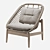 Modern Teak Lounge Chair 3D model small image 1