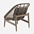Modern Teak Lounge Chair 3D model small image 3