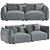 Elegant Dion 3 Seater Sofa 3D model small image 3