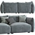 Elegant Dion 3 Seater Sofa 3D model small image 9