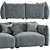 Elegant Dion 3 Seater Sofa 3D model small image 11