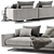 Elegant Flexform Campiello Chaise Longue Sofa 3D model small image 3
