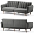 Brittany Sofa Futon: Stylish and Versatile 3D model small image 2