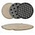 Versatile Set of 6 Round Carpets 3D model small image 1