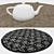 Versatile Set of 6 Round Carpets 3D model small image 3