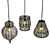 Modern Metal and Glass Pendant Lamp 3D model small image 4