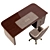 Elegant Richmond Office Desk 3D model small image 2