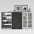 HAVSTA Glass Door Storage Combination 3D model small image 1