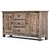 Rustic Buffet with Natural Finish 3D model small image 3