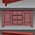 Rustic Buffet with Natural Finish 3D model small image 4