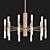 Sleek Sputnik Chandelier 3D model small image 1