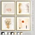 Modern Art Frame B05: 4 Frames, 7 Material Options 3D model small image 1