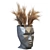 Sculpted Stone Man Face Flower Pot 3D model small image 3