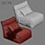 Sunbrella Outdoor Bean Bags: Stylish, Durable Seating 3D model small image 10