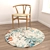 6-Piece Round Carpet Set with Varying Textures 3D model small image 4