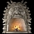 Eternal Flames: Poseidon Fireplace 3D model small image 1