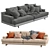 Modern Marmont Leather Sofa 3D model small image 5