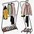 Modern Minimalist Clothing Rack 3D model small image 2