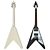 Gibson Epiphone Flying V-Style Electric Guitar - Black/Beige 3D model small image 9