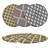 Versatile Round Carpet Set 3D model small image 1