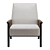 Elegant Voluto Armchair: Christian Liaigre 3D model small image 2