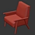 Elegant Voluto Armchair: Christian Liaigre 3D model small image 4