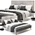Elegant Highbury Grey Bed 3D model small image 1
