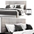 Elegant Highbury Grey Bed 3D model small image 3
