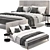 Elegant Highbury Grey Bed 3D model small image 5