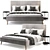 Elegant Highbury Grey Bed 3D model small image 6