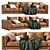 Luxury Flexform Leather Sofa LUCIEN 3D model small image 1