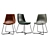 Sleek Modern Dining Chair 3D model small image 3