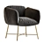 Elegant Jolie Armchair 3D model small image 1