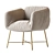 Elegant Jolie Armchair 3D model small image 2