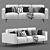 Retro Chic: Carlton BoConcept Sofa 3D model small image 3