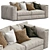 Flexform Asolo Sofa: Contemporary Elegance for Your Living Space 3D model small image 1