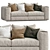Flexform Asolo Sofa: Contemporary Elegance for Your Living Space 3D model small image 4