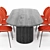 Modern Dining Table Set 3D model small image 2