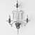 Elegant Wire Chandelier Wall Light 3D model small image 2