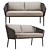 Dedon Rilly Luxe 2 Seater Sofa 3D model small image 1