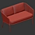 Dedon Rilly Luxe 2 Seater Sofa 3D model small image 2