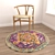 Versatile Round Carpets Set 3D model small image 4