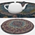 Round Carpets Set: Versatile and Realistic 3D model small image 3