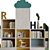Playful Decor Collection: Books, Vase, Frame and More 3D model small image 5