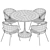 Elegant Kinley Dining Chair Set 3D model small image 5