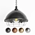 Sleek Black Industrial Pendant Lamp 3D model small image 1