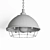 Sleek Black Industrial Pendant Lamp 3D model small image 3