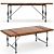 Industrial Rustic Dining Table Set 3D model small image 4